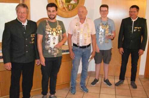 1. Schützenm. A. Kummer, Schützenkönig LG J. Kummer, Schützenkönig LP A. Hermann, Jugendkönig S. Liebrich, 2. Schützenm. S. Weinhardt
